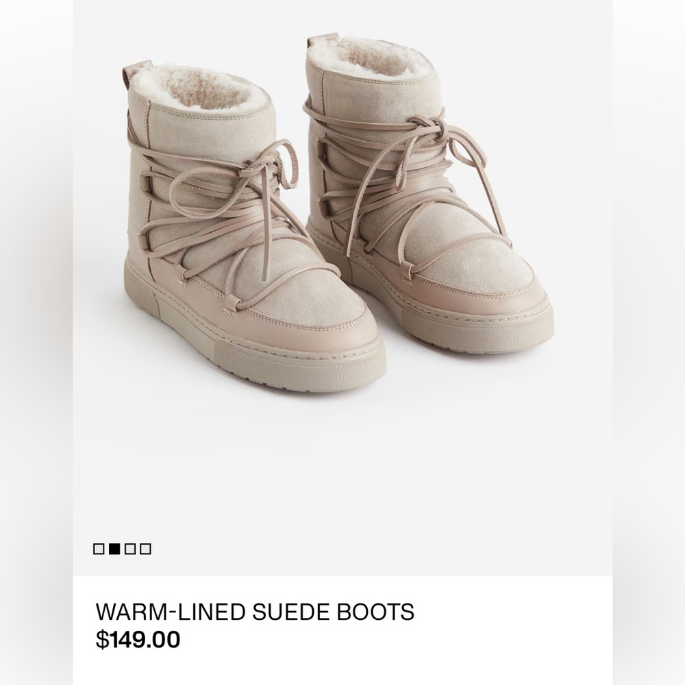 H&M Warm-Lined Suede Boots